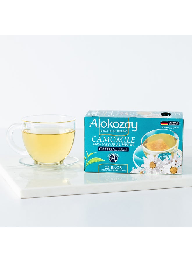 Alokozay Natural Herbal Chamomile Tea 25 Tea Bags 30.0grams
