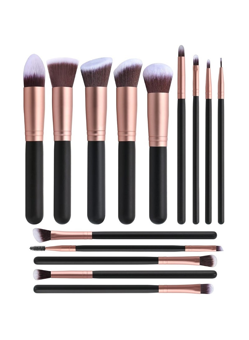 MMG Professional Makeup Brushes 14 PCs Makeup Brush Set Premium Synthetic Foundation Brush Blending 