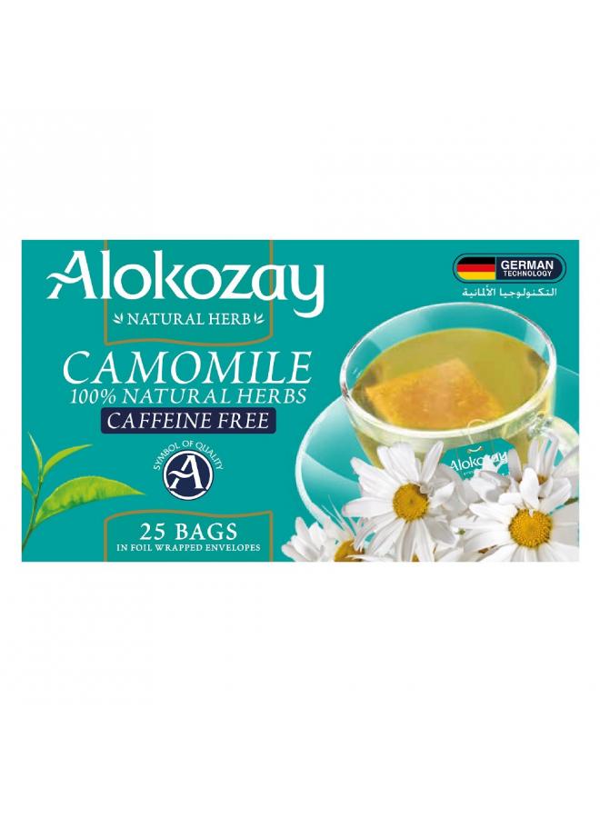 Alokozay Natural Herbal Chamomile Tea 25 Tea Bags 30.0grams