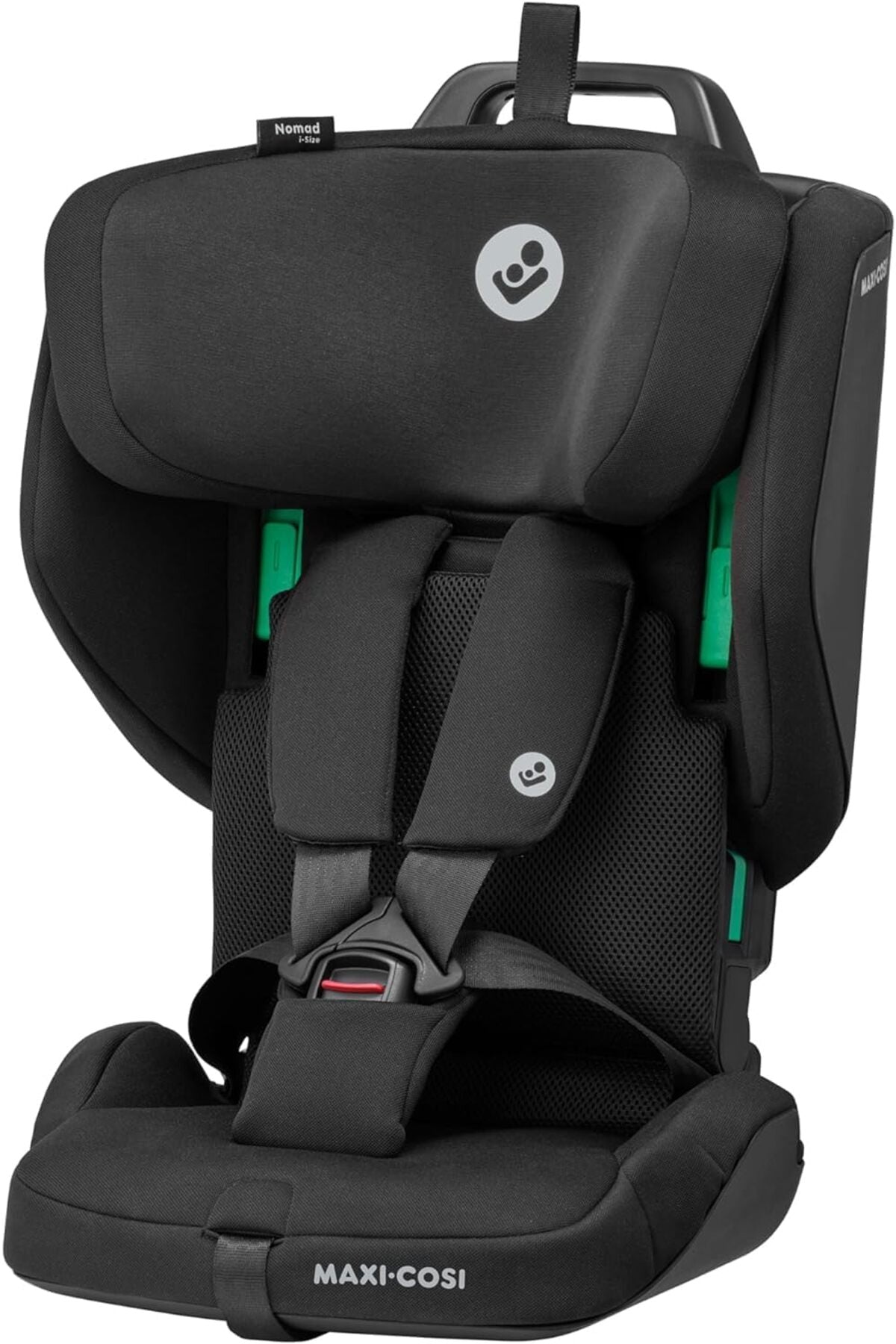Nomad Plus Foldable Travel Child Car Seat, Portable Ultra-Compact, Lightweight, Authentic Black