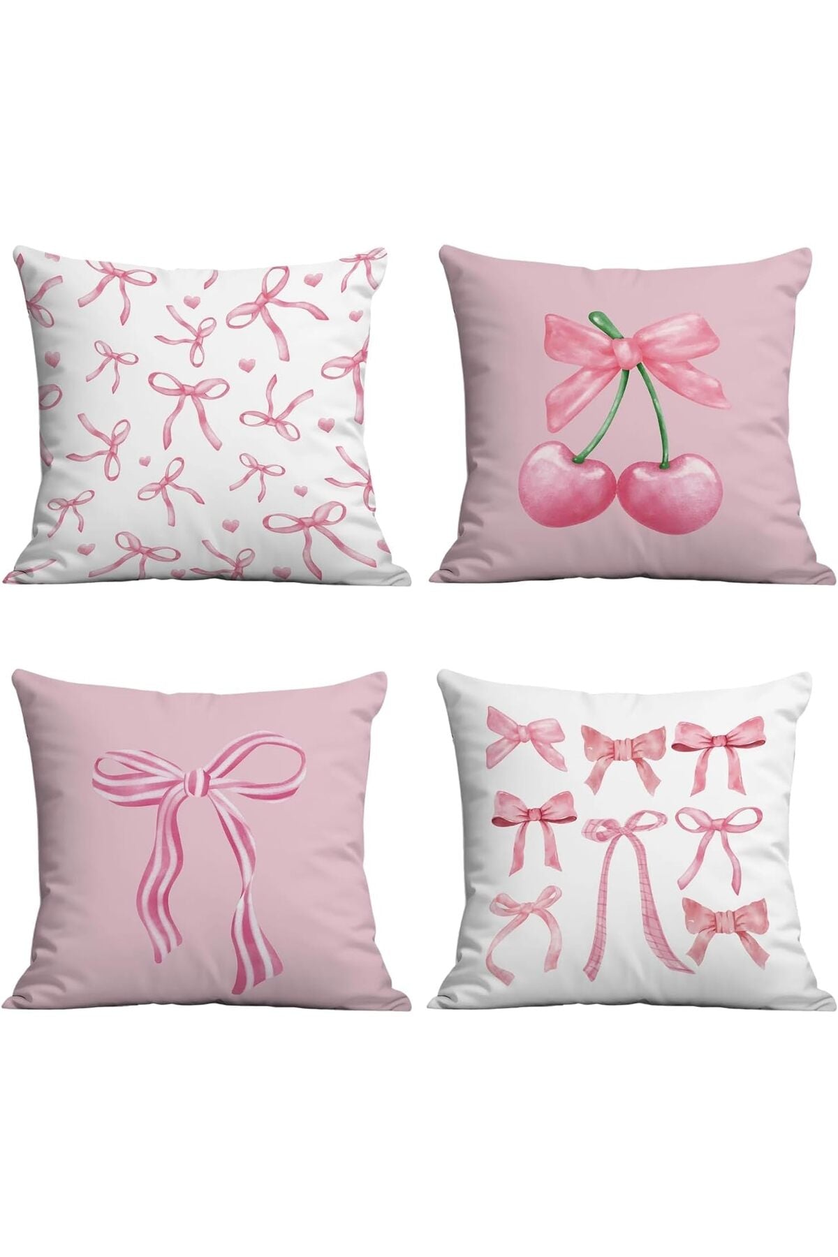 4 Pcs Plush Fabric Cushion Pillow Covers