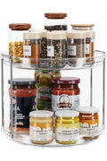 2 Tier Lazy Susan Turntable Organizer 9.25'' Rotating Spice Rack