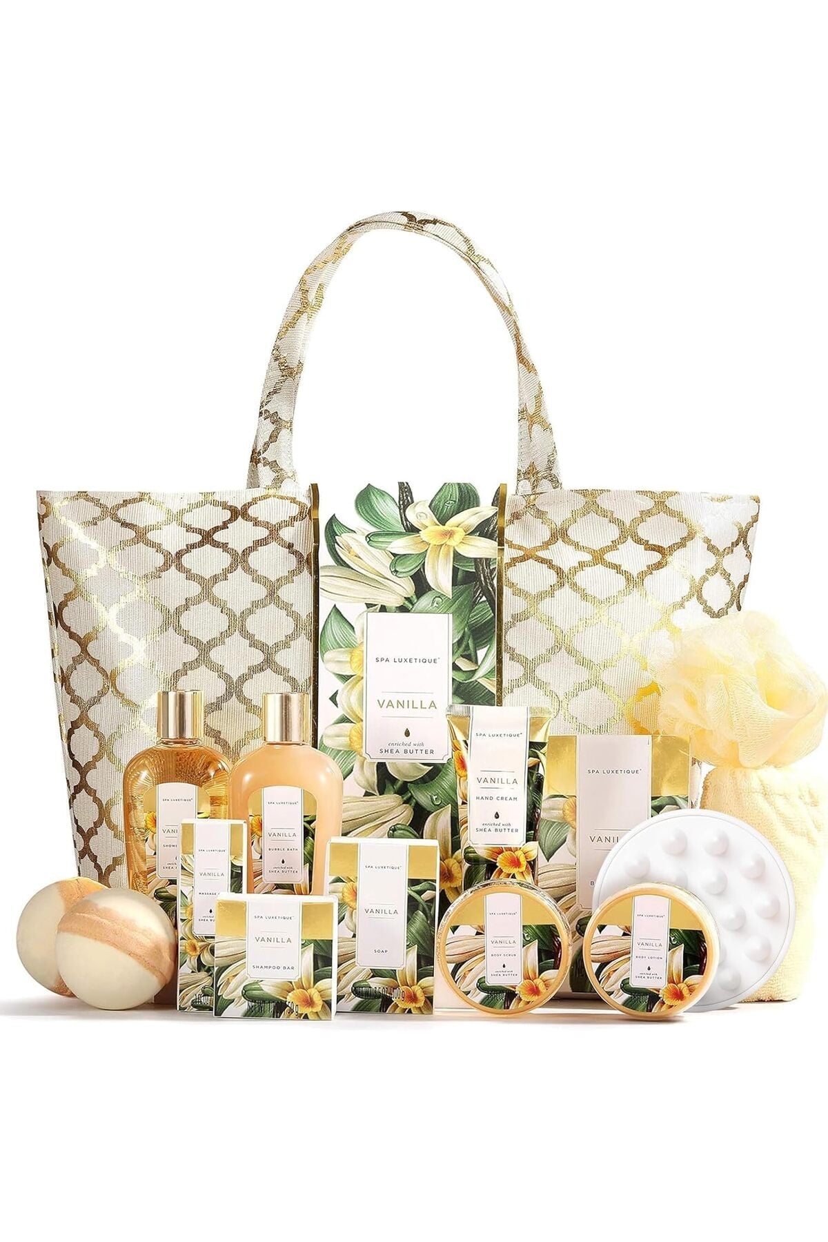 Gifts for Women Birthday Gifts for Women, 15PCS Basket Vanilla Gift Set for Mom