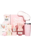 Spa Gift Basket for Women - 11 Piece Luxury Bath & Body Set with Glass Tumbler, Candle, Bath B