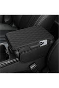 Upgraded Car Center Console Cover, Microfiber Leather Car Armrest Cover Cushion with 2 Storage Bags, Car Armrest Storage Box Car Interior Accessories for Most Vehicles (Black)