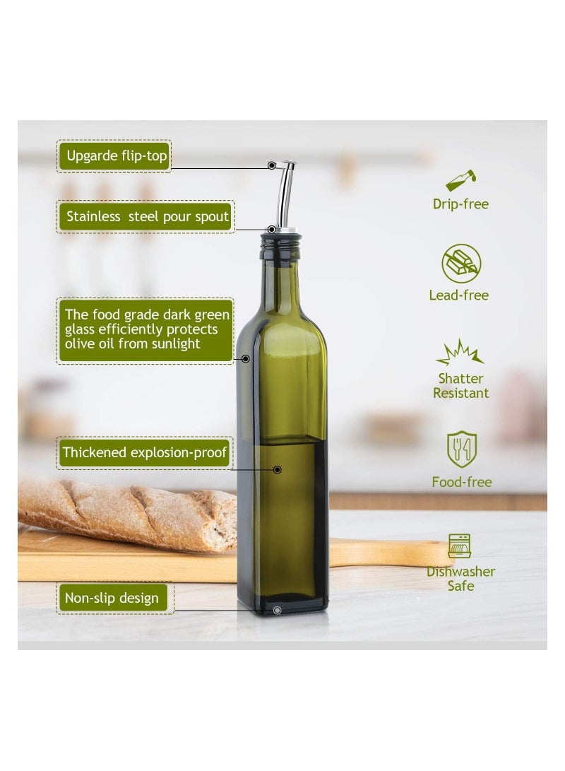 MMG 17oz/500ML Olive Oil Dispenser Bottle for Kitchen, Premium Oil and Vinegar Cruet, Oil and Vinega