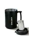 saffron coffee cup with Detachable stainless steel filter, Arabic flower tea cup, stainless steel office cup