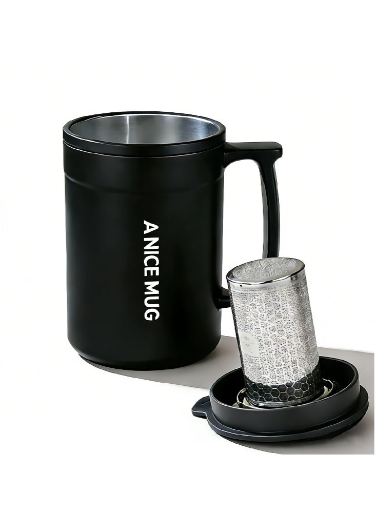 saffron coffee cup with Detachable stainless steel filter, Arabic flower tea cup, stainless steel office cup