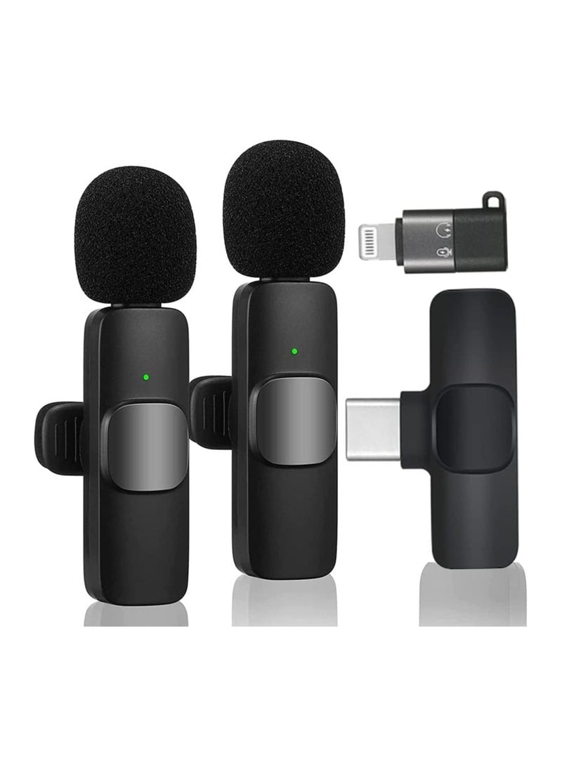 MMG Wireless Lavalier Microphone for Type-C Phone- Plug-Play Wireless Mic with 2 Microphone for USB-