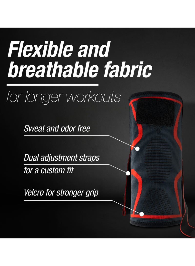 MMG Knee Support Brace Adjustable Sleeves Knee Stabilizer Exercise and Workout for Running (Single P