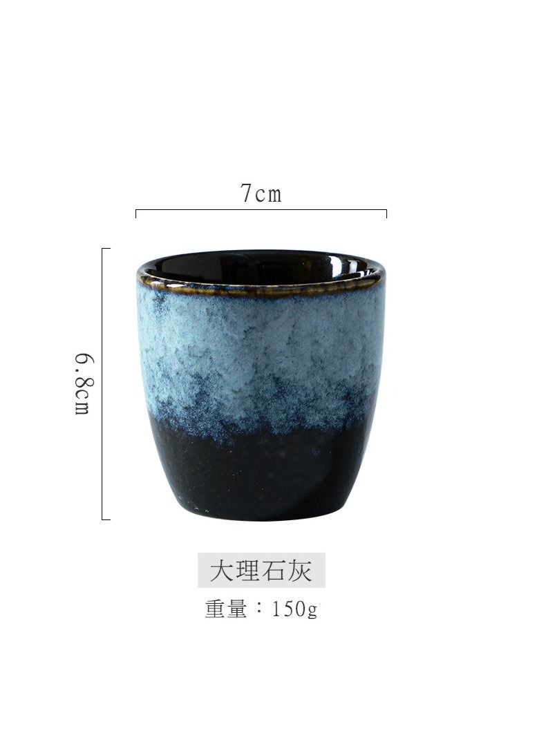 WALALLA Set of 5 Ceramic Teacup Espresso Coffee Cup Porcelain Tea Cup Set Chinese Kung Fu Bowl Drinkware Box Package for Gifts 150ml