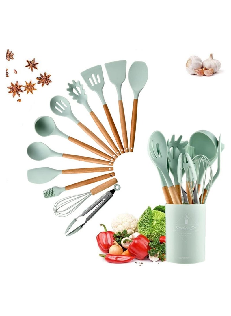 MMG Cooking utensil Set, 12 Pcs Silicone Spatula Set for Baking, Cooking & Decorating, Home Kitchen 