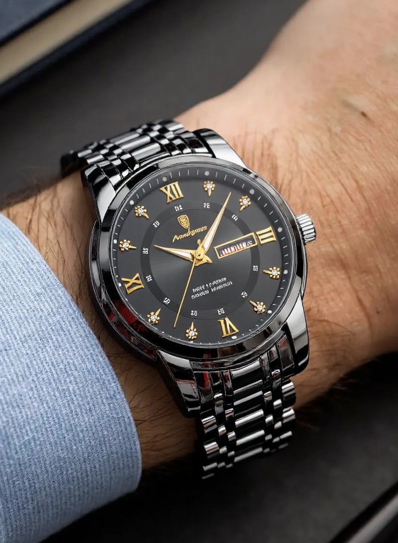 POEDAGAR Waterproof Luminous Men's Watch Quartz - Case 41mm