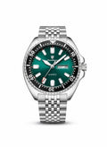 POEDAGAR Men's Quartz Wrist Watch, Stainless Steel Strap, Dual Calendar Date Display, Luminous Hands - 682