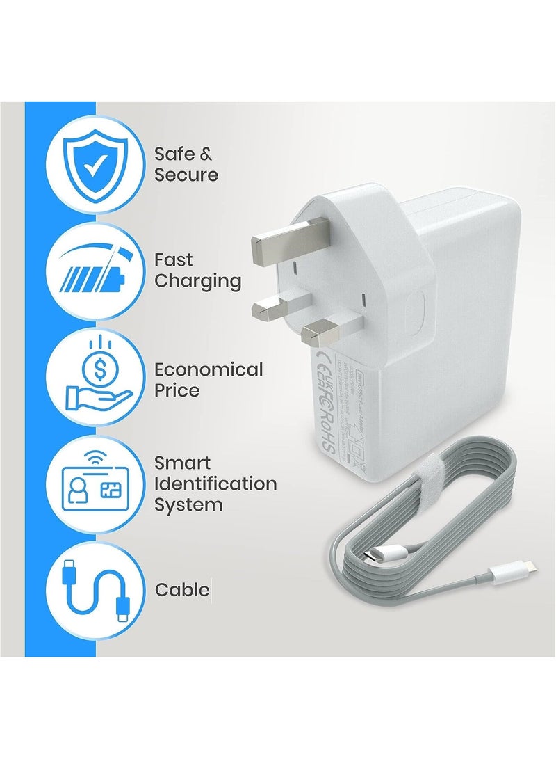 MMG 96W Type C Macbook Pro-Air Fast Replacement Charger, Power Adapter works with 13, 14, 15, 16 Inc