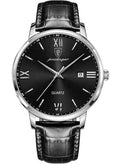 POEDAGAR Man Watch , Luxury Fashion Men Watch Business Leather Quartz Watches , Waterproof Luminous Men's Wrist Watches 41mm