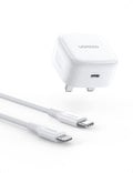 UGREEN PD 20W USB C Charger Cable Set for iPhone Charger Lightning Cord Type C Fast Charging Wall Pl