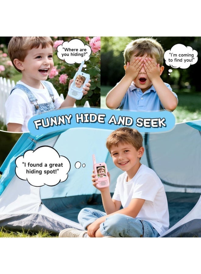 Kids Smart Play Gadget with Screen, Long Range Voice Fun Device, Rechargeable Portable Handheld Toy for Boys Girls Indoor Outdoor Adventure Gift
