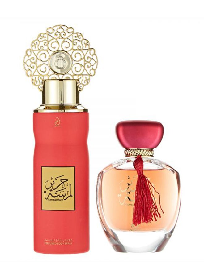 ARABIYAT Lamsat Harir Gift Set (1 x EDP 100ml, 1 x Perfumed Body Spray 200ml)
