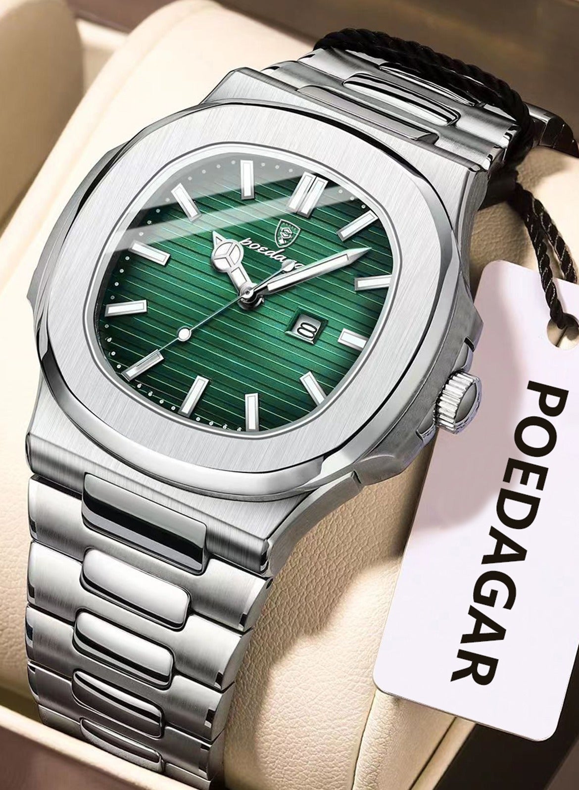 POEDAGAR Man Watch Waterproof Luminous Men's Watch Quartz - 40.5mm