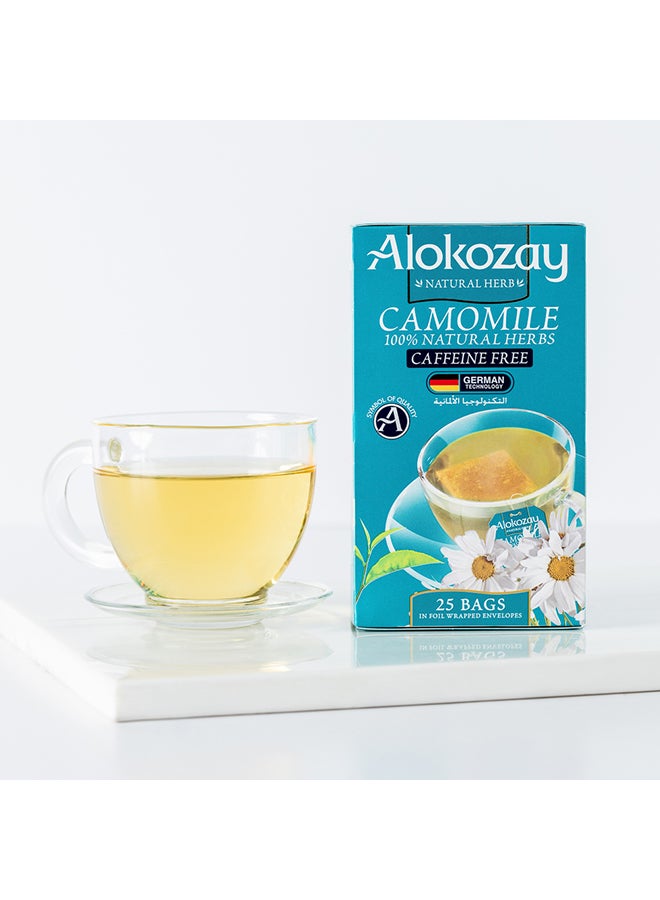Alokozay Natural Herbal Chamomile Tea 25 Tea Bags 30.0grams