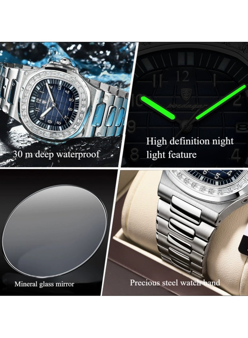 POEDAGAR Man Watch Waterproof Luminous Men's Watch Quartz - 38mm