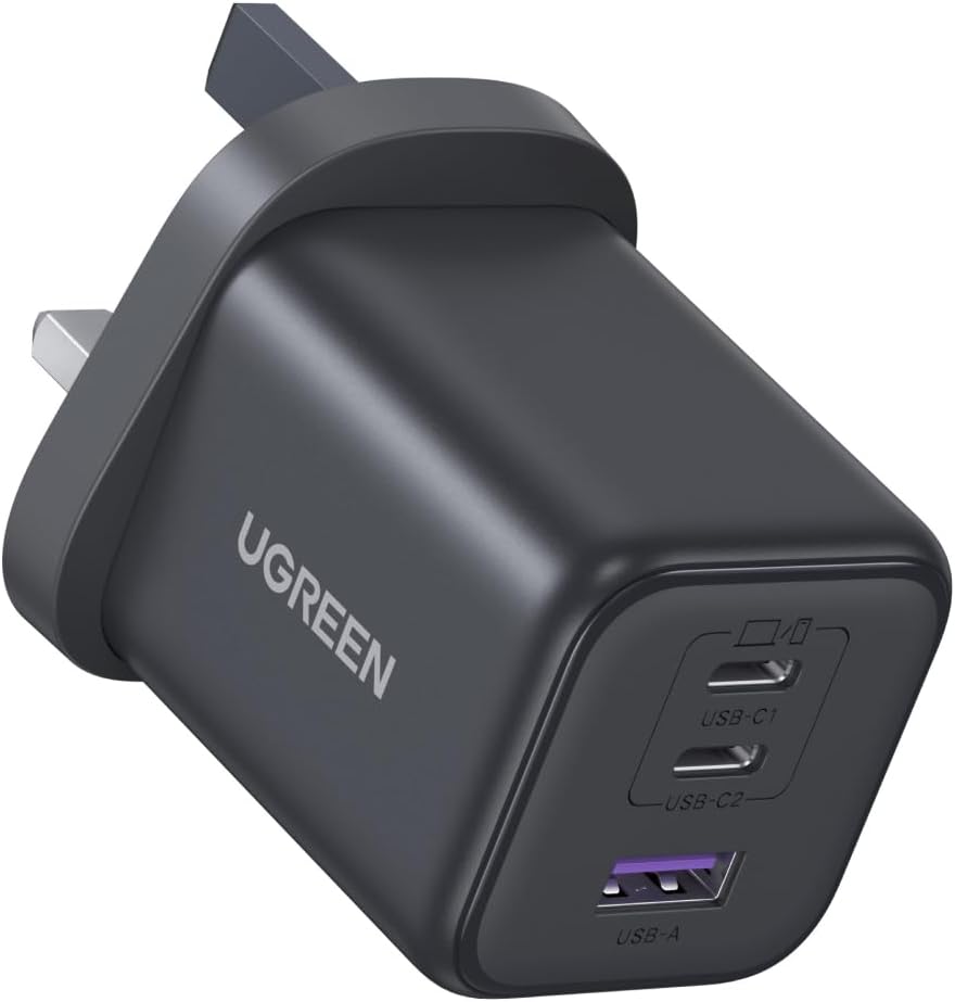 UGREEN USB C Charger 45W, For Galaxy S25 Chagrer 3-Port (USB-C+USB-A) GaN Type C Fast Charging Adapt