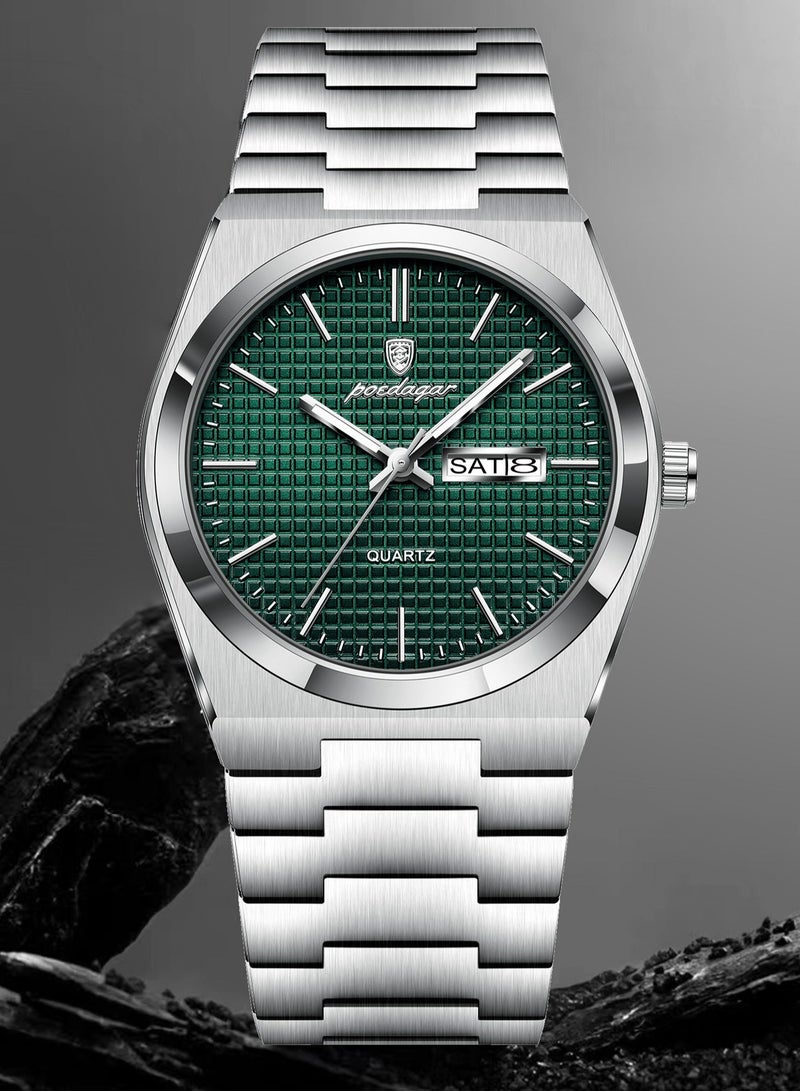 POEDAGAR Man Watch , Waterproof Luminous Men's Watch Quartz, Men's Wrist Watches 40mm