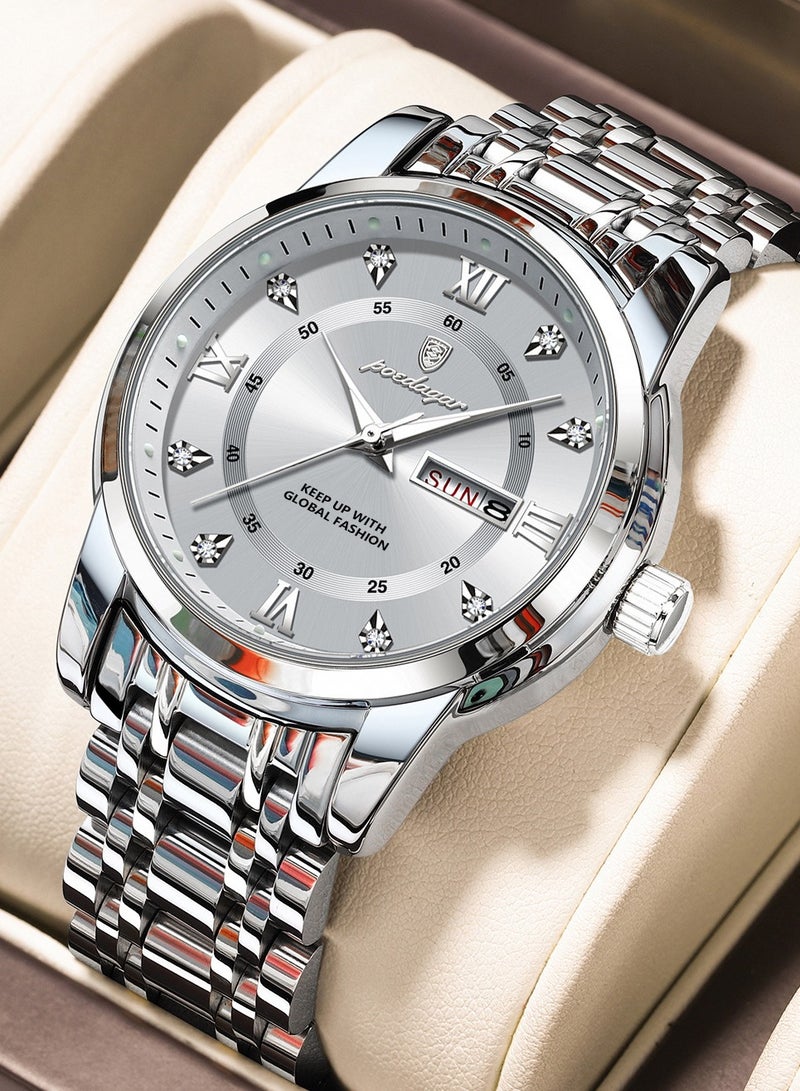 POEDAGAR Watches for Men , Waterproof Luminous Men's Watch Quartz - Case 41mm
