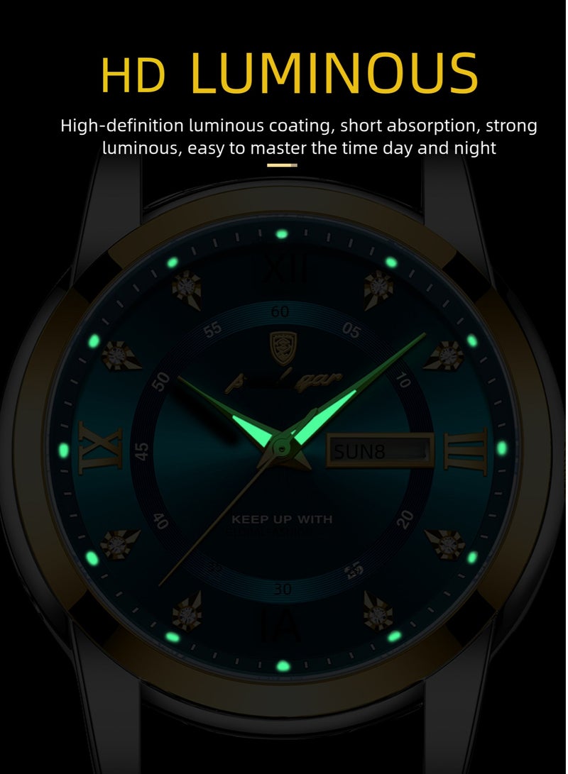 POEDAGAR Watches for Men , Waterproof Luminous Men's Watch Quartz - Case 41mm