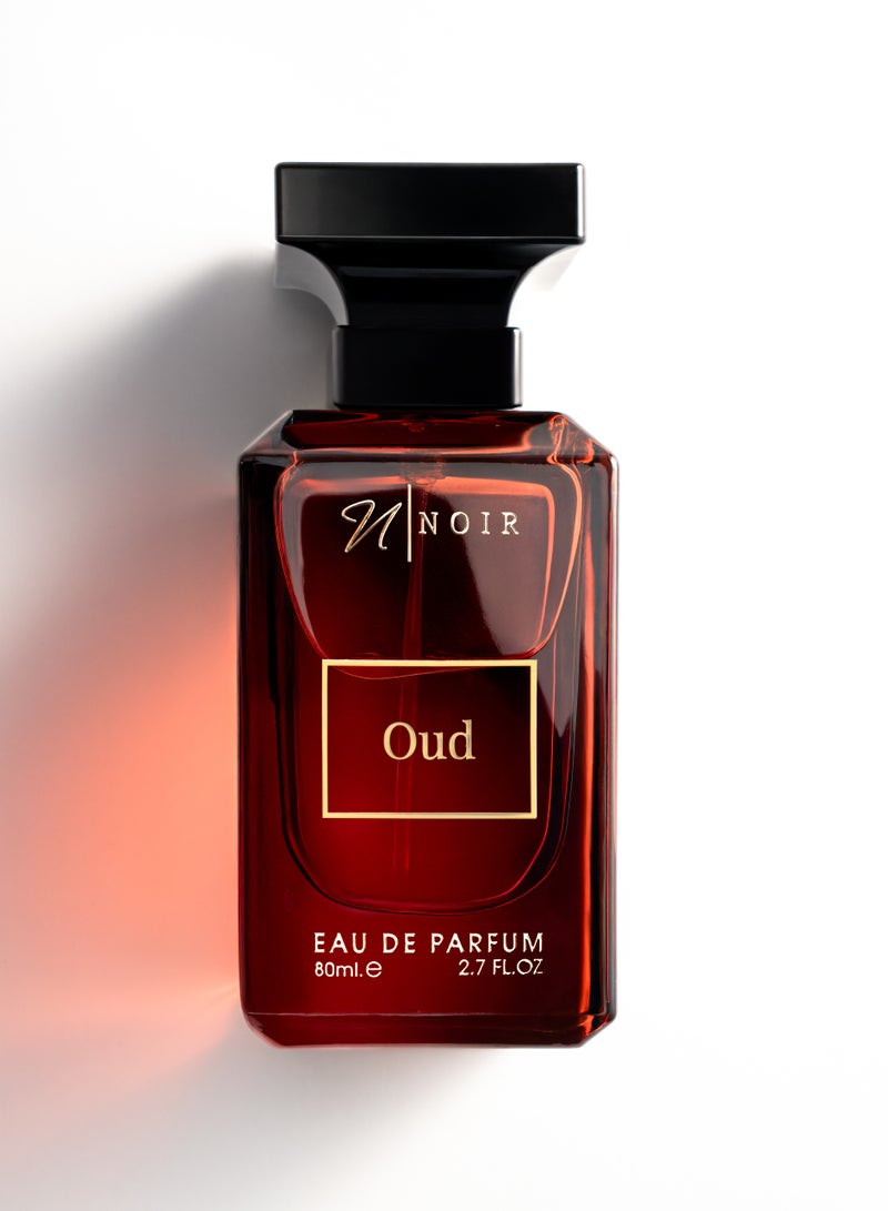 noir Oud EDP Perfume for Men, Deep Oud & Amber Blend with Spices and Rose, Long Lasting Men's Perfume 80ml