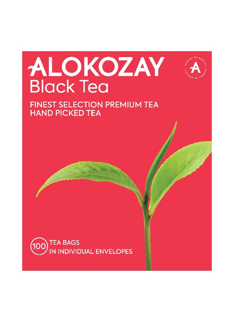 Alokozay Black Tea 100 Individual Enveloped Tea Bags 200grams