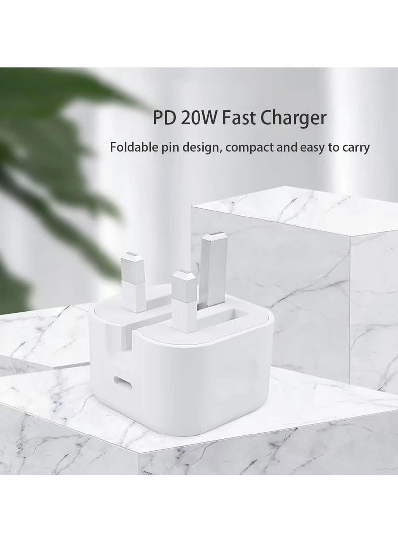 MMG iPhone 20W Fast Charger | USB C Wall Fast Charger Compatible with iPhone 15/14/14 Pro/14 Pro Max