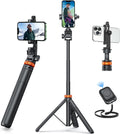 EUCOS 62" Phone Tripod, Tripod for iPhone & Selfie Stick with Remote, Extendable Cell Phone Stand &
