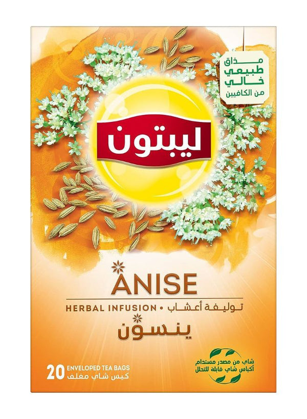 Lipton Herbal Infusion Anise 20 Enveloped Tea Bags 32grams