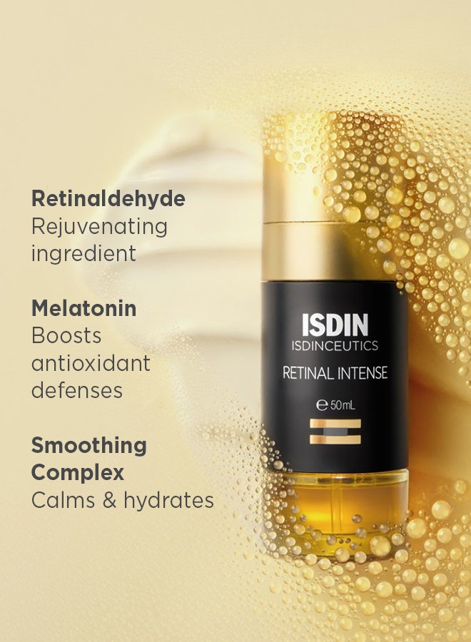 Isdinceutics Retinal Intense Serum [50Ml] - Dual-Phase Night Serum With Retinaldehyde To Visibly Reduce Wrinkles And Renew Skin Texture