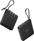 VRURC 20000mAh Power Bank with Built-in Cables, 22.5W Fast Charging Phone Portable Charger, USB C Ba