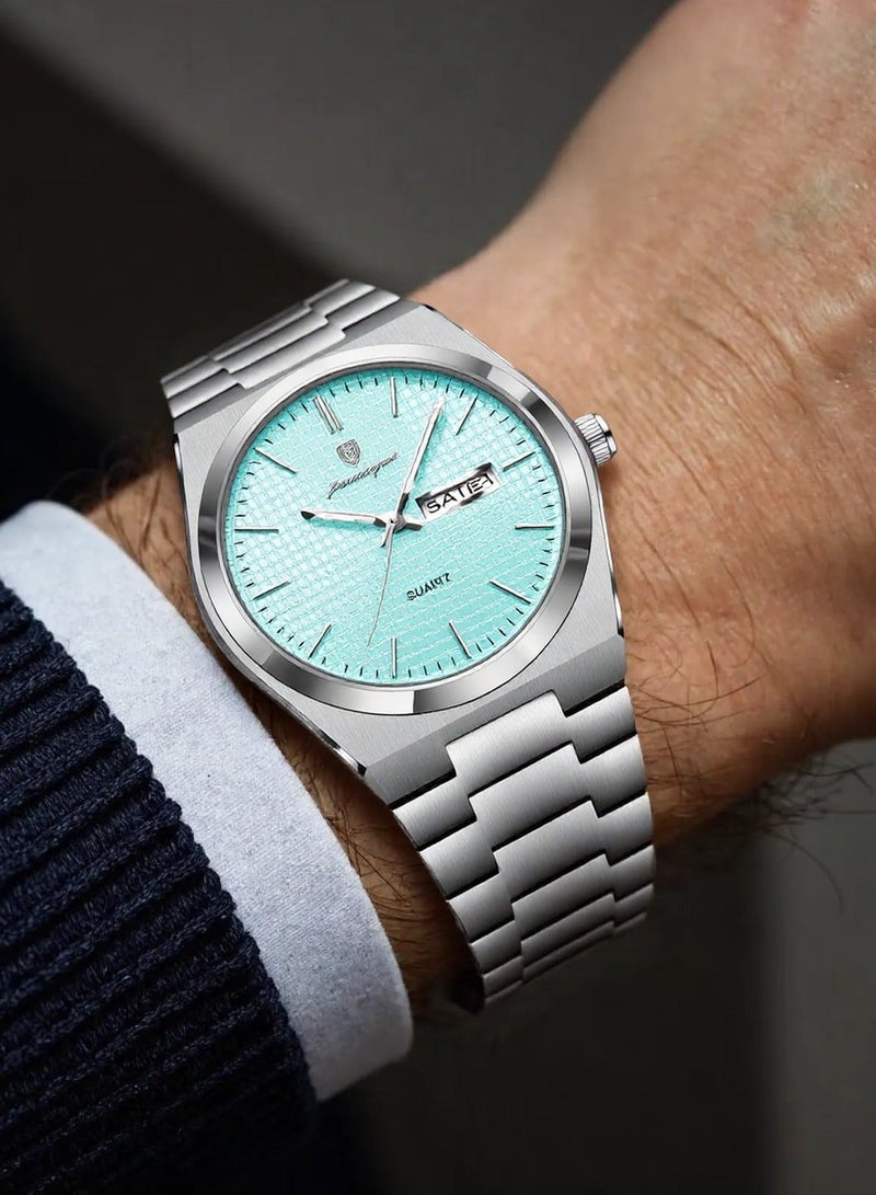 POEDAGAR Man Watch , Waterproof Luminous Men's Watch Quartz, Men's Wrist Watches 40mm