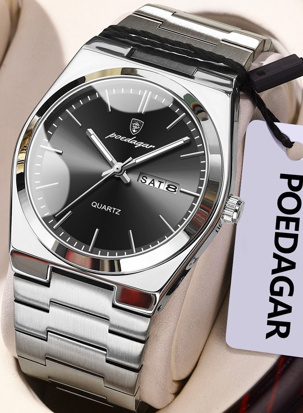 POEDAGAR Man Watch, Waterproof Luminous Men's Watch Quartz - 40mm
