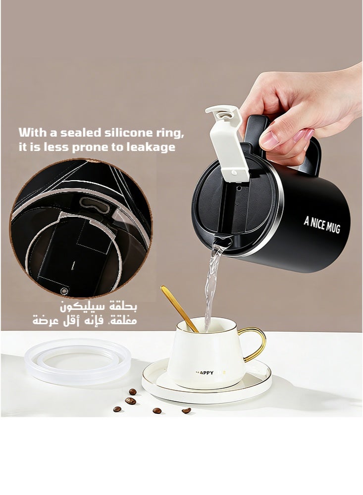 saffron coffee cup with Detachable stainless steel filter, Arabic flower tea cup, stainless steel office cup