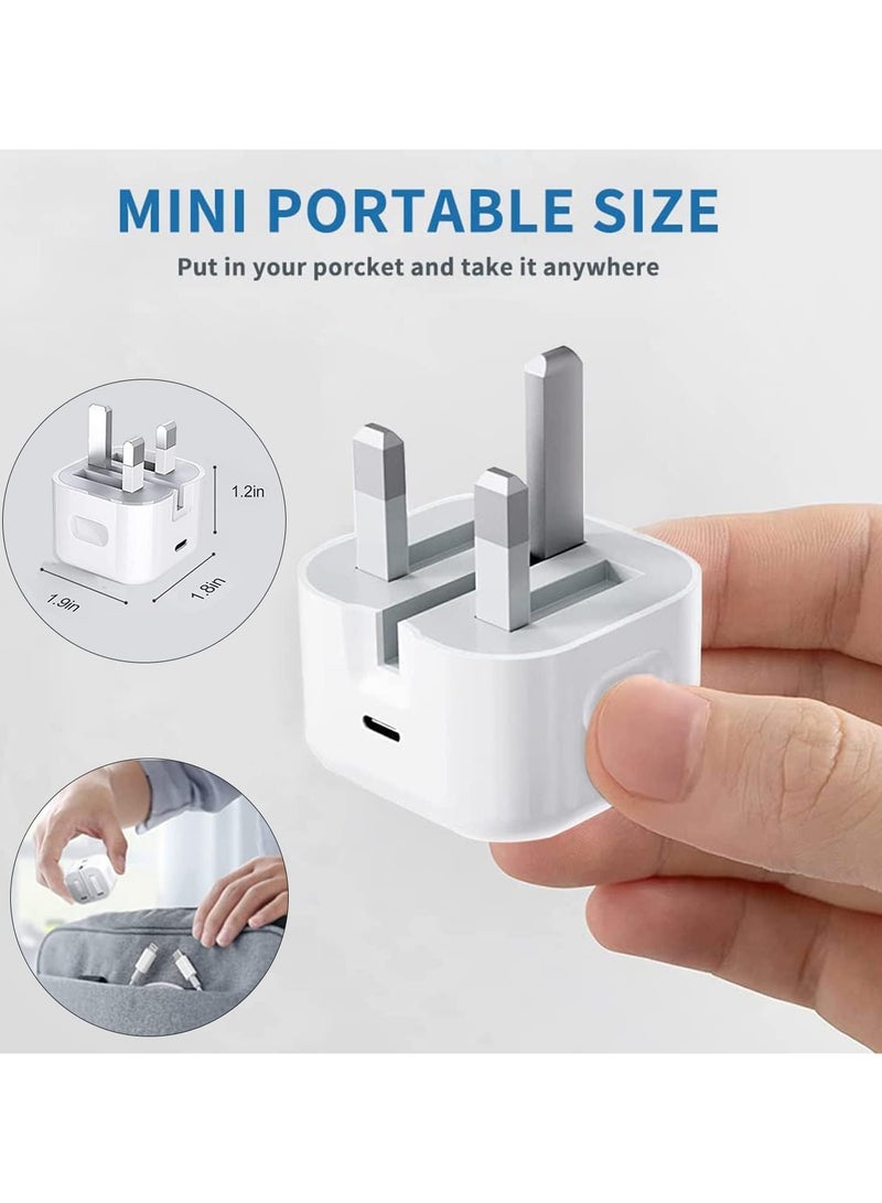 MMG iPhone 20W Fast Charger | USB C Wall Fast Charger Compatible with iPhone 15/14/14 Pro/14 Pro Max