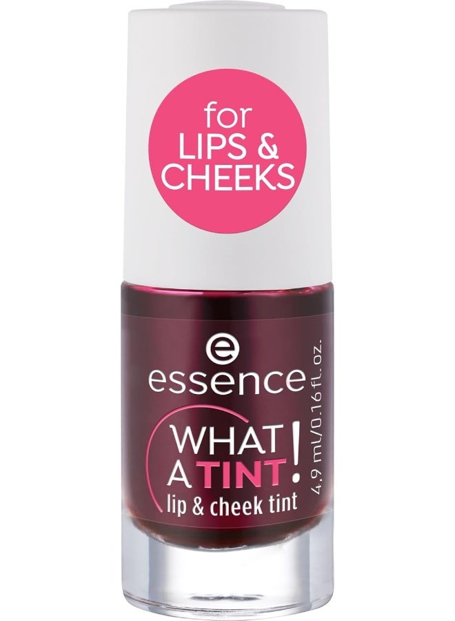 Essence What A Tint Lip and Cheek Tint | Kiss from a Rose | Natural Finish | Long Lasting Vegan Formula | Lightweight Organic Tint for Lips and Cheeks | Cruelty Free Makeup | 4.9 ml (Pack of 1) Kiss From A Rose
