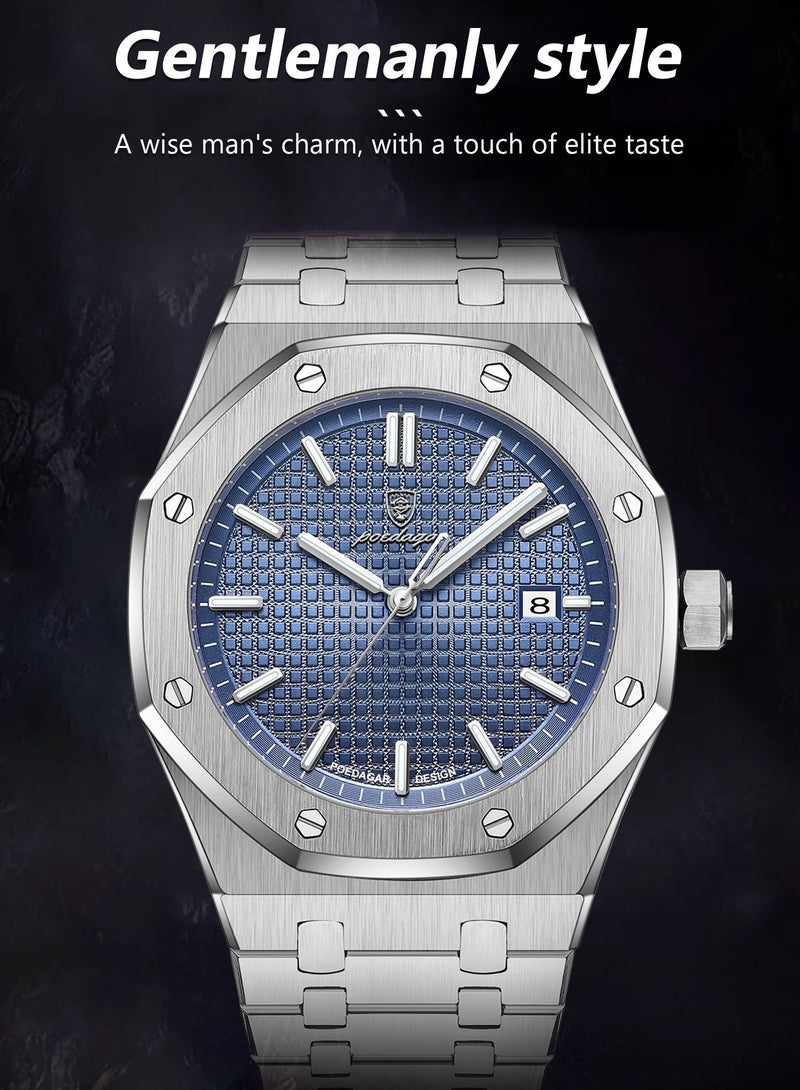POEDAGAR Man Watch Waterproof Luminous Men's Watch Quartz, Men's Wrist Watches