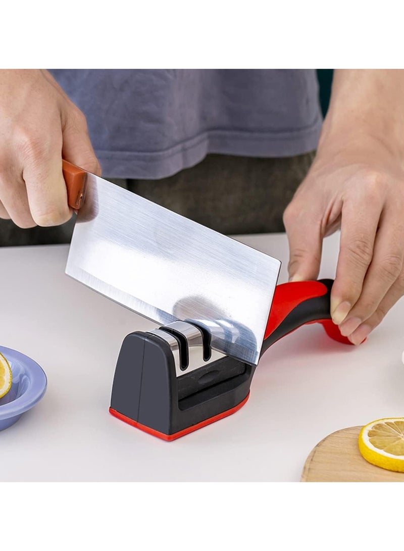 MMG 3 in 1 Knife Sharpener with 3 Stages, Handheld Knife Sharpener Helps Repair, Restore, Polish Bla