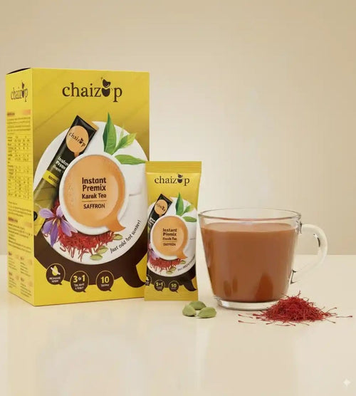 Chaizup Instant Premix Karak Tea Saffron 200grams (Pack of 10)