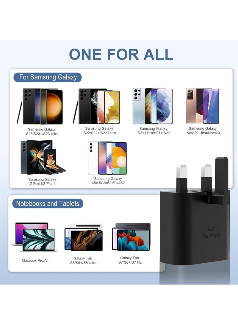 MMG 45W USB C Super Fast Charging Charger - Compatible with S24 S23 S22 S21 S20 Ultra, S24+ S23+ S22