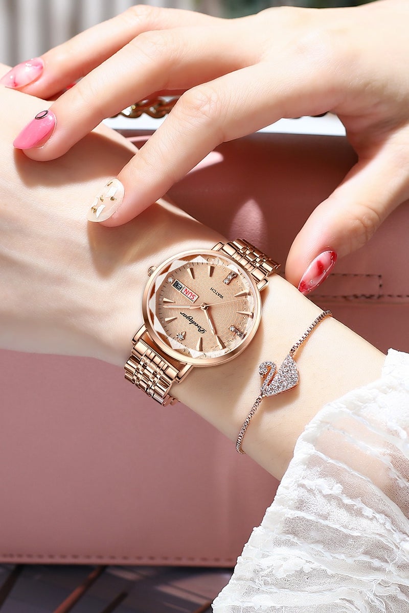 POEDAGAR Women Watch , Women's Waterproof Luminous Quartz Classic Wrist Watch - 32mm