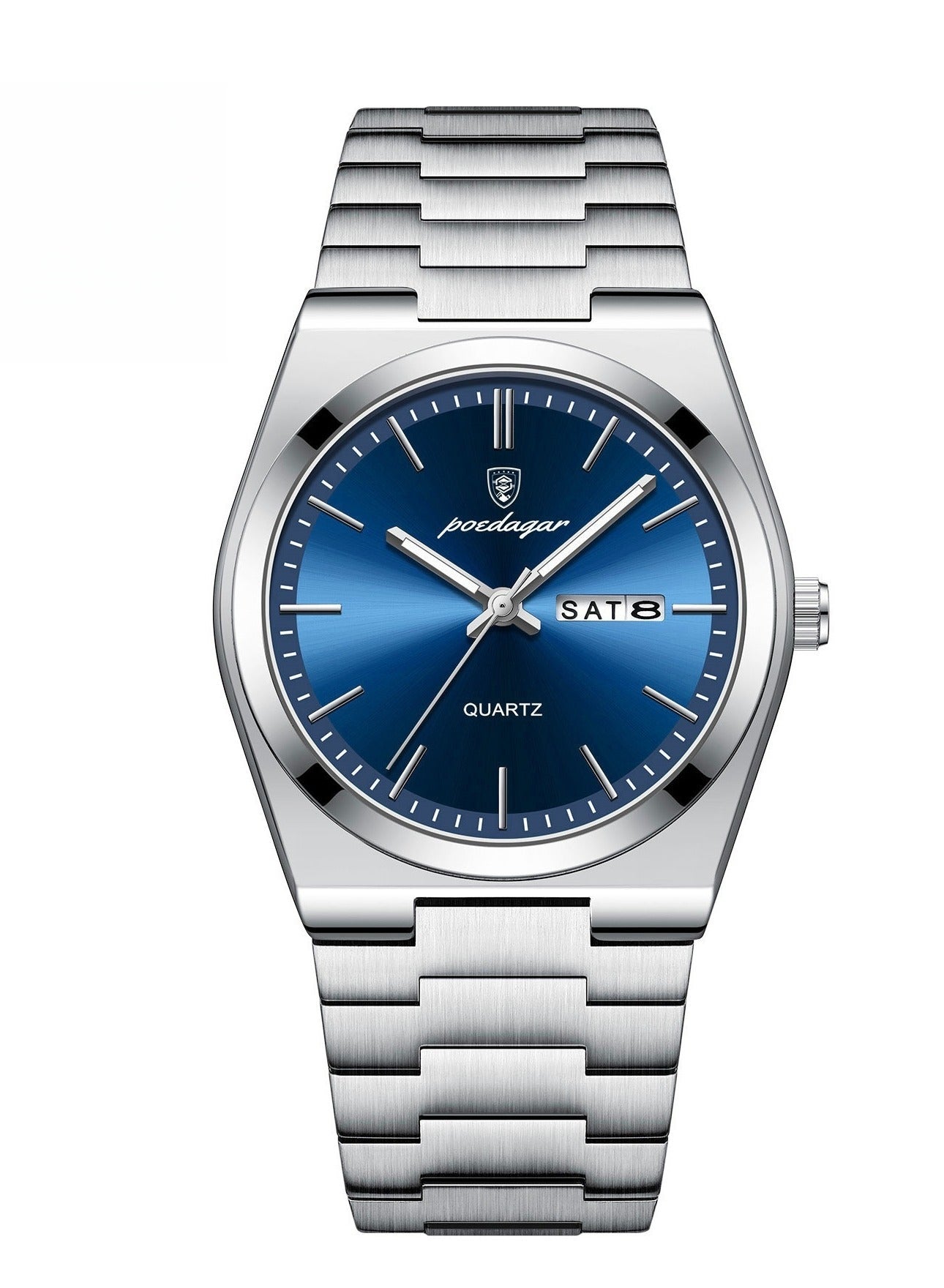POEDAGAR Ultra Thin Waterproof Mens Dress and Casual Watch with Luminous Display Sapphire Crystal Glass and Calendar Function