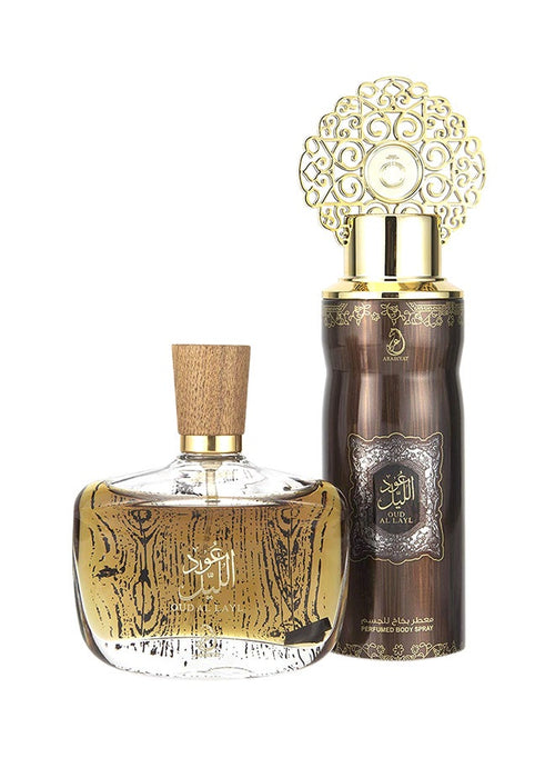 ARABIYAT Oud Al Layl Gift Set (1 x EDP 100ml, 1 x Perfumed Body Spray 200ml)