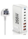 MMG 268W USB C Charger, GaN III 8 Port Fast Charging Station Type C Hub, PD 100W Laptop Charger Adap